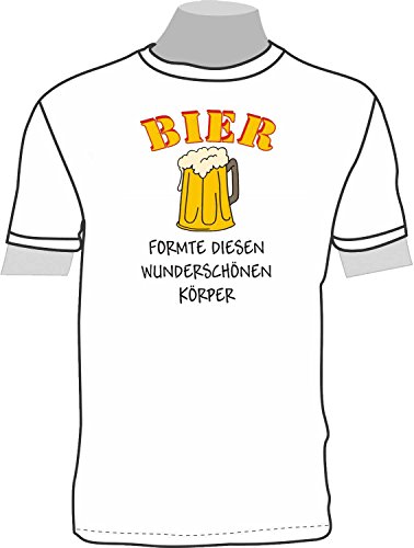 BIER formte diesen wunderschönen Körper; T-Shirt weiß, Gr. L BIER formte diesen wunderschönen Körper; T-Shirt weiß, Gr. L von ShirtShop-Saar