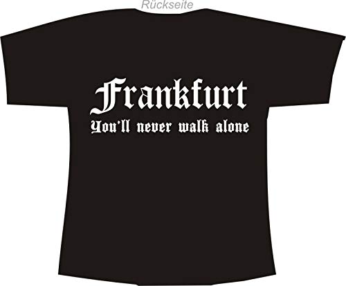 Frankfurt - You'll Never Walk Alone; Polo T-Shirt schwarz, Gr. XXL Frankfurt - You'll Never Walk Alone; Polo T-Shirt schwarz, Gr. XXL von ShirtShop-Saar