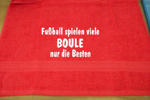Fußball Spielen viele, Boule nur die Besten; Badetuch Sport, rot Fußball Spielen viele, Boule nur die Besten; Badetuch Sport, rot von ShirtShop-Saar