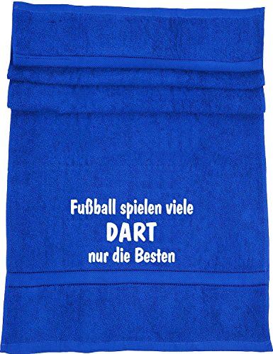 Fußball Spielen viele, Dart nur die Besten; Badetuch Sport, blau Fußball Spielen viele, Dart nur die Besten; Badetuch Sport, blau von ShirtShop-Saar