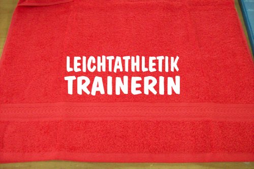 Leichtathletik Trainerin; Handtuch Sport, rot Leichtathletik Trainerin; Handtuch Sport, rot von ShirtShop-Saar