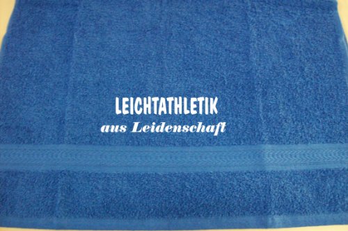 Leichtathletik aus Leidenschaft; Badetuch Sport, royalblau Leichtathletik aus Leidenschaft; Badetuch Sport, royalblau von ShirtShop-Saar