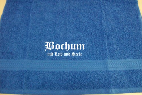 ShirtShop-Saar Bochum - mit Leib und Seele; Familie Badetuch, royablau ShirtShop-Saar Bochum - mit Leib und Seele; Familie Badetuch, royablau von ShirtShop-Saar