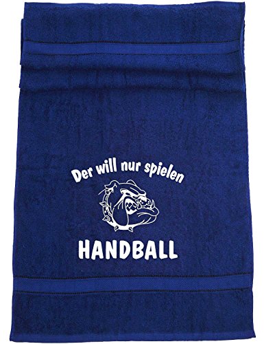 ShirtShop-Saar Der Will nur Spielen - Handball; Badetuch Sport, dunkelblau ShirtShop-Saar Der Will nur Spielen - Handball; Badetuch Sport, dunkelblau von ShirtShop-Saar