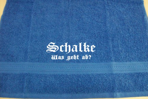 ShirtShop-Saar Schalke - was geht ab?; Städte Badetuch, Royalblau ShirtShop-Saar Schalke - was geht ab?; Städte Badetuch, Royalblau von ShirtShop-Saar