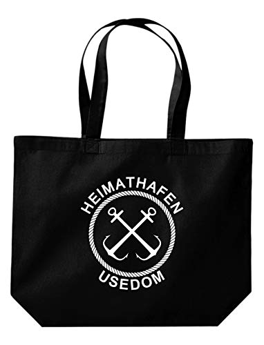 Shirtinstyle Beutel Tasche, Heimathafen Usedom Tasche Großer Beutel, Jute, Shopper, Beutel, Tasche, Urlaub, Meer, See, Heimatort, Urlaub, Zu Haus, Farbe Schwarz Shirtinstyle Beutel Tasche, Heimathafen Usedom Tasche Großer Beutel, Jute, Shopper, Beutel, Tasche, Urlaub, Meer, See, Heimatort, Urlaub, Zu Haus, Farbe Schwarz von Shirtinstyle