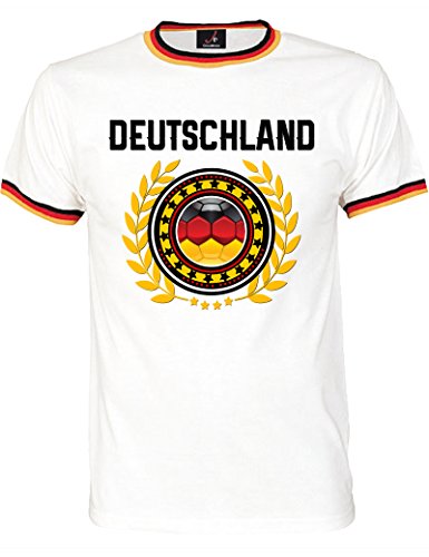 Shirtoo WM Fan-T-Shirt Fußball Weltmeisterschaft 2018 – Trikot mit Deutschland-Motiv für Herren und Damen in Größe XL Shirtoo WM Fan-T-Shirt Fußball Weltmeisterschaft 2018 – Trikot mit Deutschland-Motiv für Herren und Damen in Größe XL von Shirtoo
