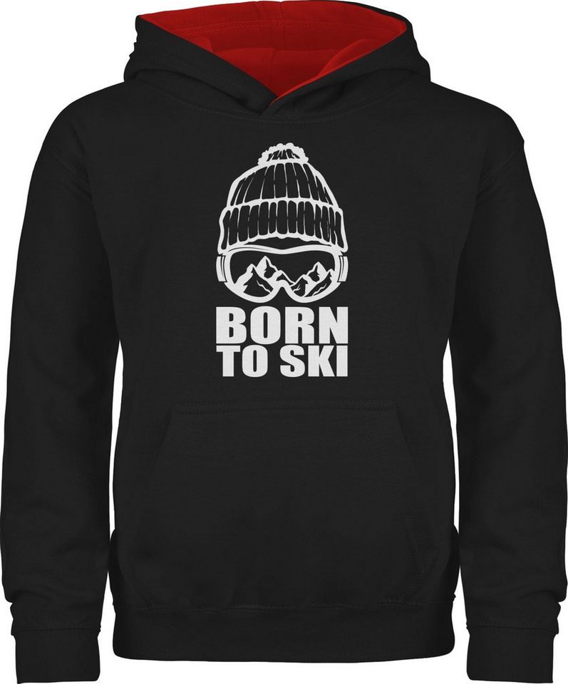 Shirtracer Hoodie Born to Ski Kinder Sport Kleidung Shirtracer Hoodie Born to Ski Kinder Sport Kleidung von Shirtracer