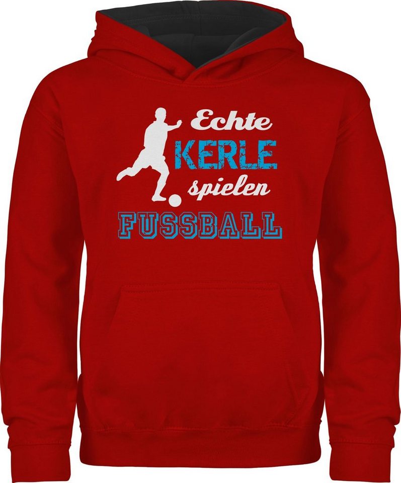 Shirtracer Hoodie Echte Kerle spielen Fußball Kinder Sport Kleidung von Shirtracer