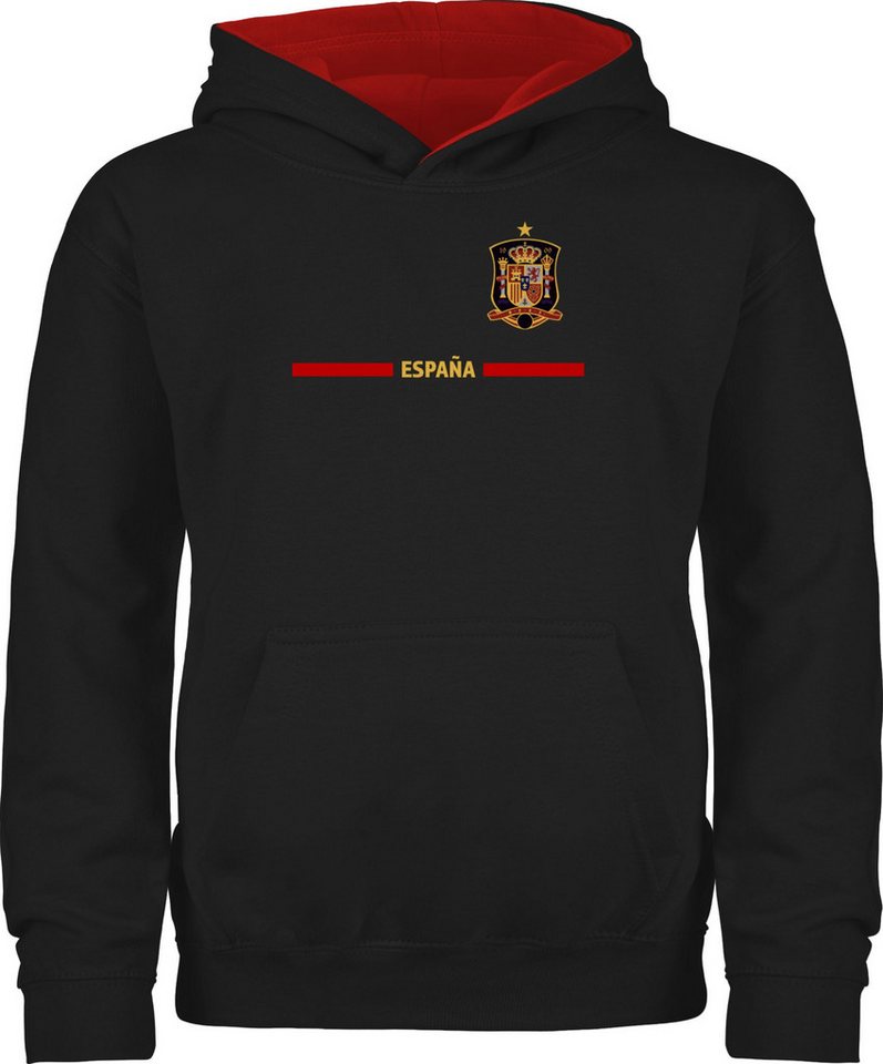 Shirtracer Hoodie Spanisches Trikot Wappen, España mit Stolz, Spanien Fan-Motiv 2026 Fussball WM Fanartikel Shirtracer Hoodie Spanisches Trikot Wappen, España mit Stolz, Spanien Fan-Motiv 2026 Fussball WM Fanartikel von Shirtracer