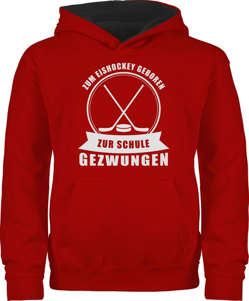 Shirtracer Hoodie Zum Eishockey geboren. Zur Schule gezwungen Kinder Sport Kleidung Shirtracer Hoodie Zum Eishockey geboren. Zur Schule gezwungen Kinder Sport Kleidung von Shirtracer