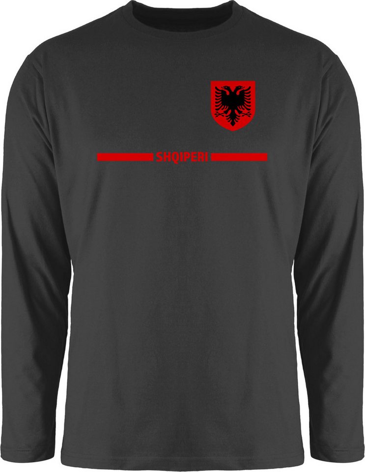 Shirtracer Rundhalsshirt Albanien Trikot Wappen, Shqipëri mit Stolz, Albanisches Fan-Motiv 2026 Fussball WM Fanartikel Shirtracer Rundhalsshirt Albanien Trikot Wappen, Shqipëri mit Stolz, Albanisches Fan-Motiv 2026 Fussball WM Fanartikel von Shirtracer