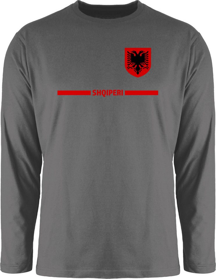 Shirtracer Rundhalsshirt Albanien Trikot Wappen, Shqipëri mit Stolz, Albanisches Fan-Motiv 2024 Fussball EM Fanartikel von Shirtracer