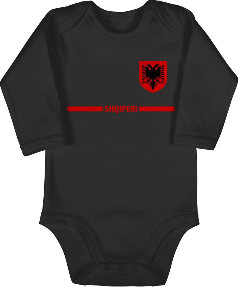 Shirtracer Shirtbody Albanien Trikot Wappen, Shqipëri mit Stolz, Albanisches Fan-Motiv 2026 Fussball WM Fanartikel Baby Shirtracer Shirtbody Albanien Trikot Wappen, Shqipëri mit Stolz, Albanisches Fan-Motiv 2026 Fussball WM Fanartikel Baby von Shirtracer