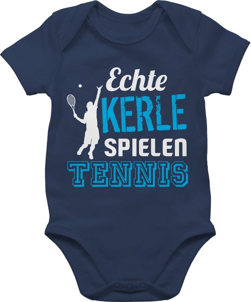 Shirtracer Shirtbody Echte Kerle spielen Tennis Sport & Bewegung Baby von Shirtracer