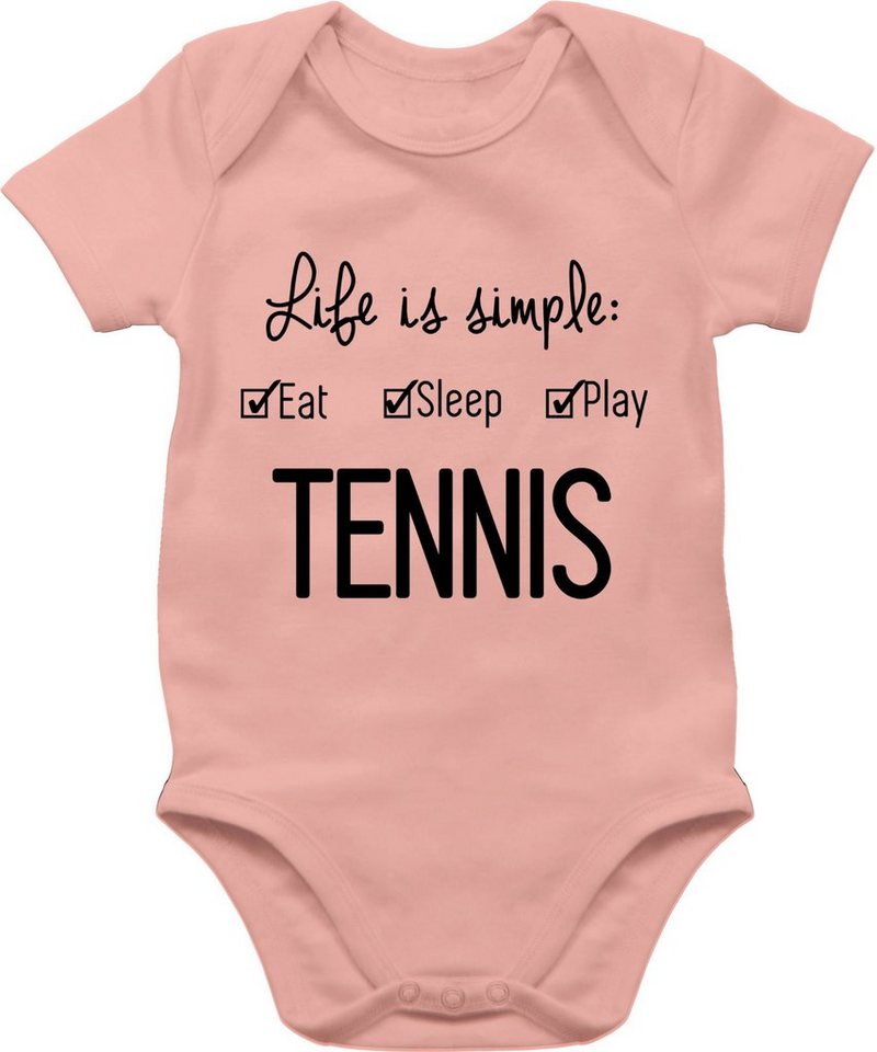 Shirtracer Shirtbody Life is simple Tennis Sport & Bewegung Baby von Shirtracer