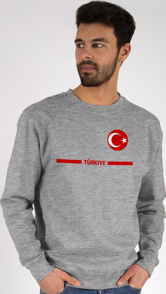 Shirtracer Sweatshirt Türkei Trikot Wappen, Türkiye mit Stolz, Türkisches Fan-Motiv (1-tlg) 2024 Fussball EM Fanartikel von Shirtracer