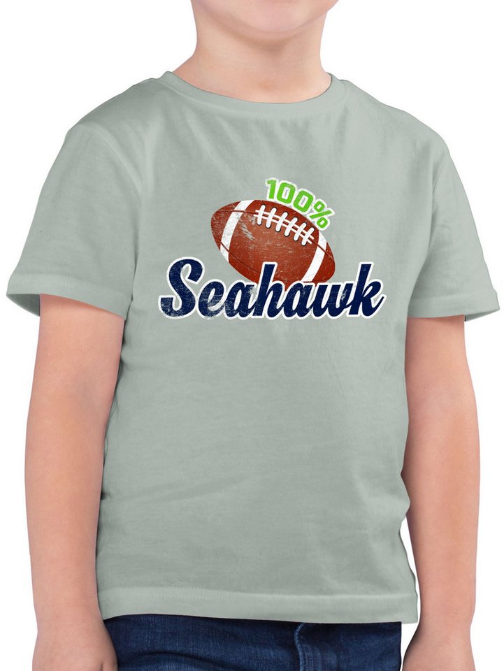 Shirtracer T-Shirt 100% Seahawk (1-tlg) Kinder Sport Kleidung von Shirtracer