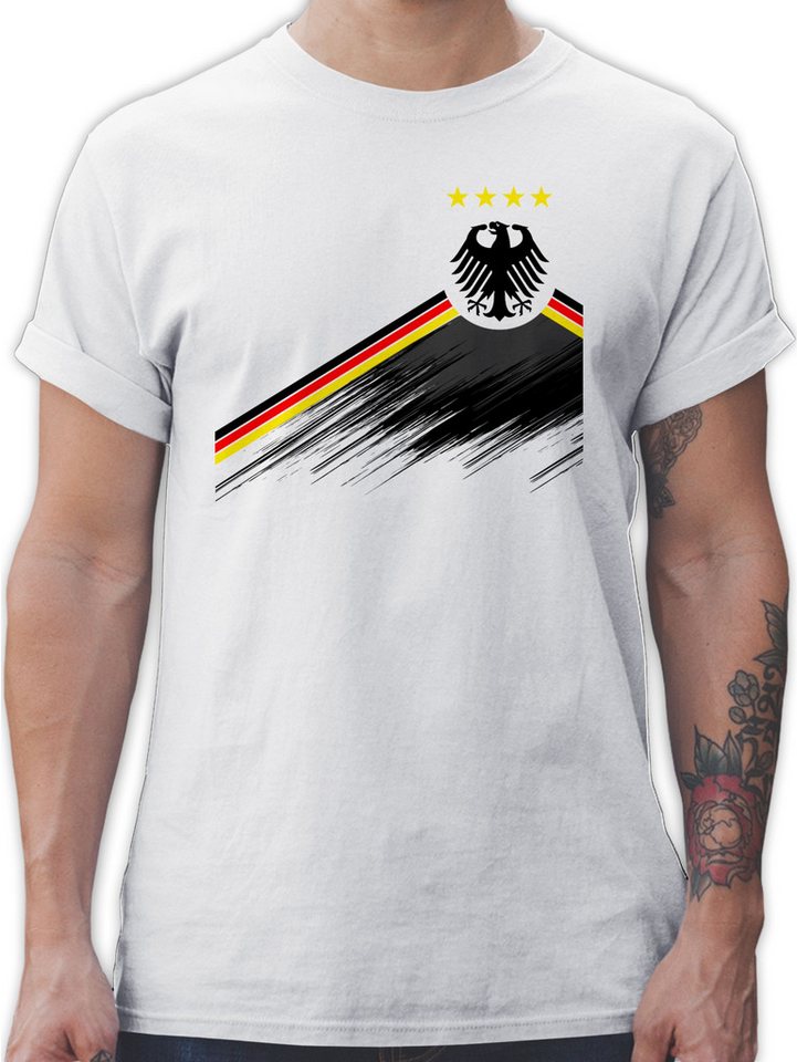 Shirtracer T-Shirt Adler Trikot mit Deutschland Flagge, Nationalmannschaft Germany 4 Ste 2026 Fussball WM Fanartikel Shirtracer T-Shirt Adler Trikot mit Deutschland Flagge, Nationalmannschaft Germany 4 Ste 2026 Fussball WM Fanartikel von Shirtracer