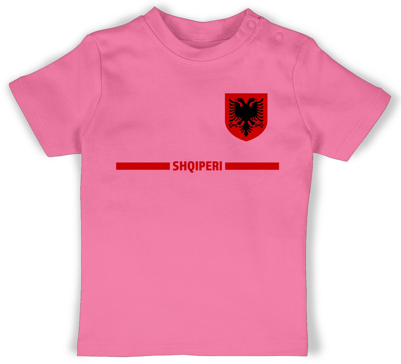 Shirtracer T-Shirt Albanien Trikot Wappen, Shqipëri mit Stolz, Albanisches Fan-Motiv 2024 Fussball EM Fanartikel Baby Shirtracer T-Shirt Albanien Trikot Wappen, Shqipëri mit Stolz, Albanisches Fan-Motiv 2024 Fussball EM Fanartikel Baby von Shirtracer
