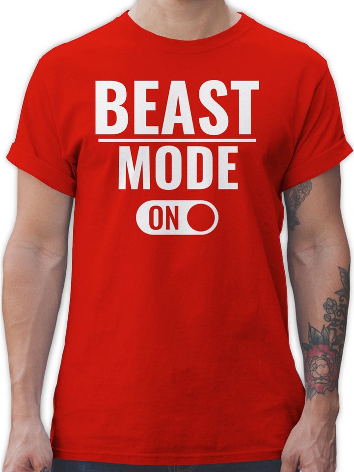 Shirtracer T-Shirt Beast Mode ON Fitness & Workout von Shirtracer