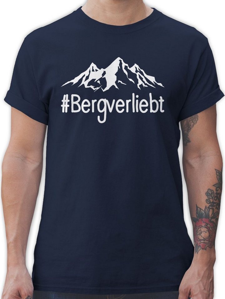 Shirtracer T-Shirt Bergverliebt - weiß Sport Zubehör Shirtracer T-Shirt Bergverliebt - weiß Sport Zubehör von Shirtracer