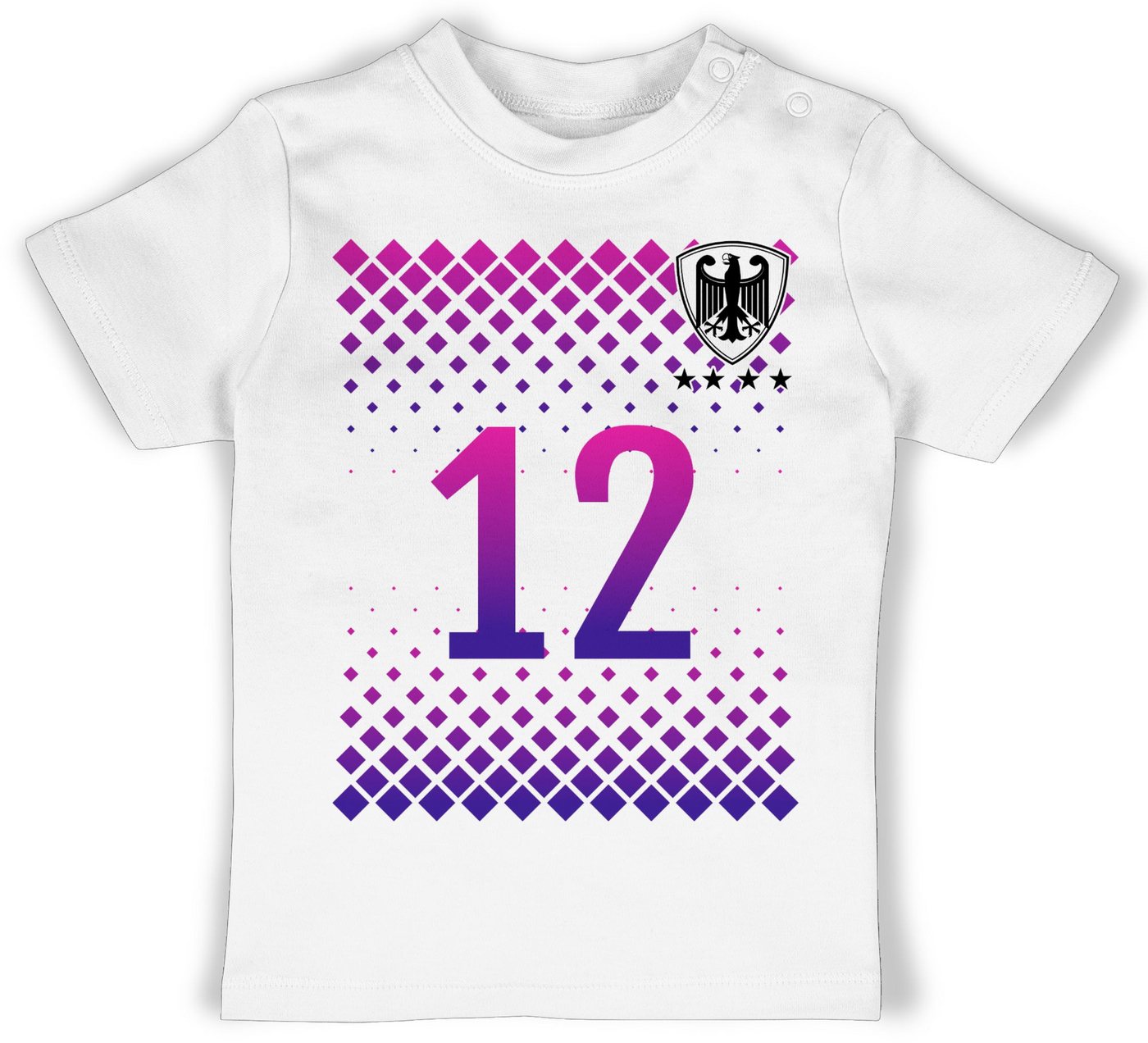 Shirtracer T-Shirt Deutschland Trikot Fussball German 12. Mann Nummer 2026 Fussball WM Fanartikel Baby Shirtracer T-Shirt Deutschland Trikot Fussball German 12. Mann Nummer 2026 Fussball WM Fanartikel Baby von Shirtracer