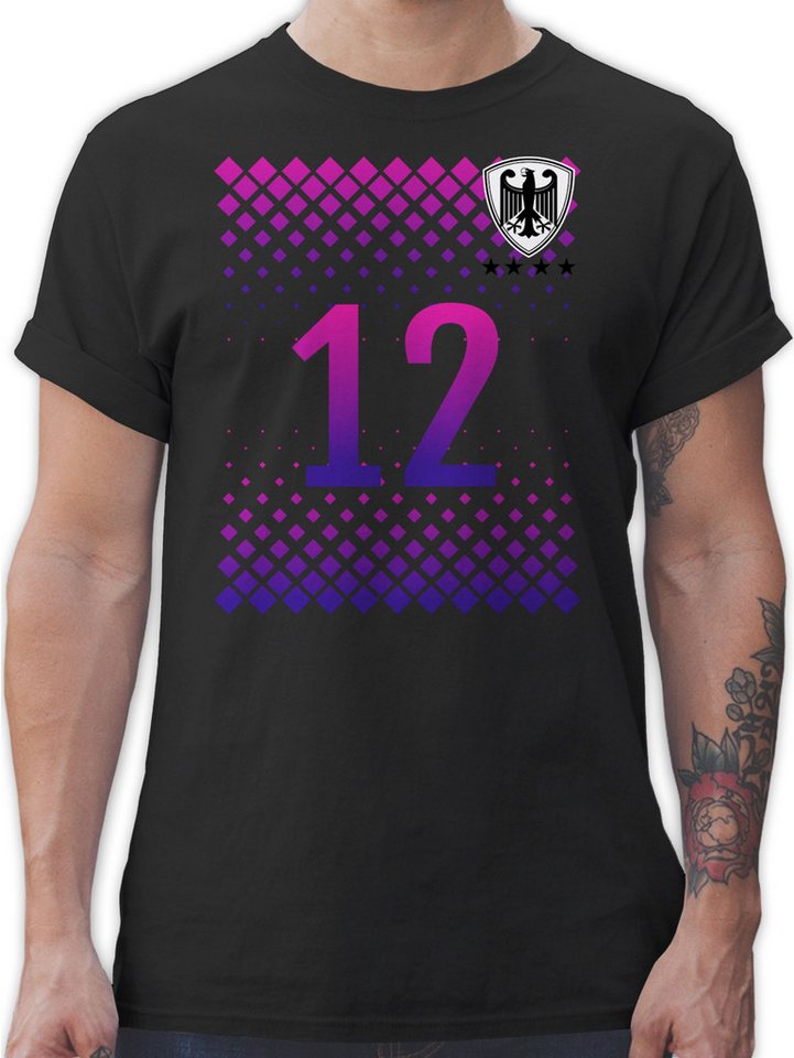 Shirtracer T-Shirt Deutschland Trikot Fussball German 12. Mann Nummer 2026 Fussball WM Fanartikel Shirtracer T-Shirt Deutschland Trikot Fussball German 12. Mann Nummer 2026 Fussball WM Fanartikel von Shirtracer