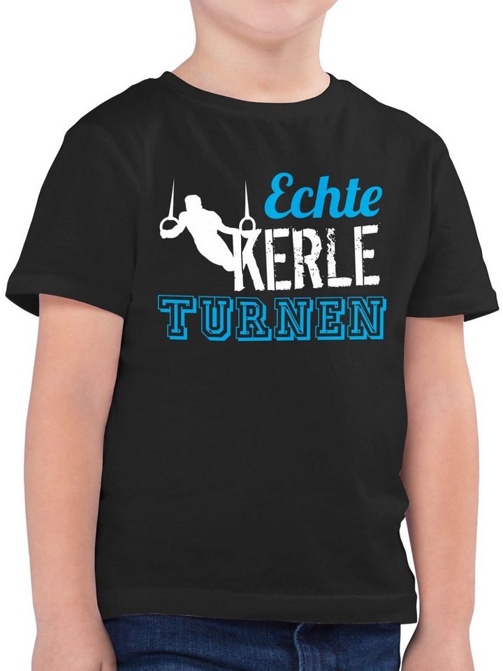 Shirtracer T-Shirt Echte Kerle turnen (1-tlg) Kinder Sport Kleidung von Shirtracer