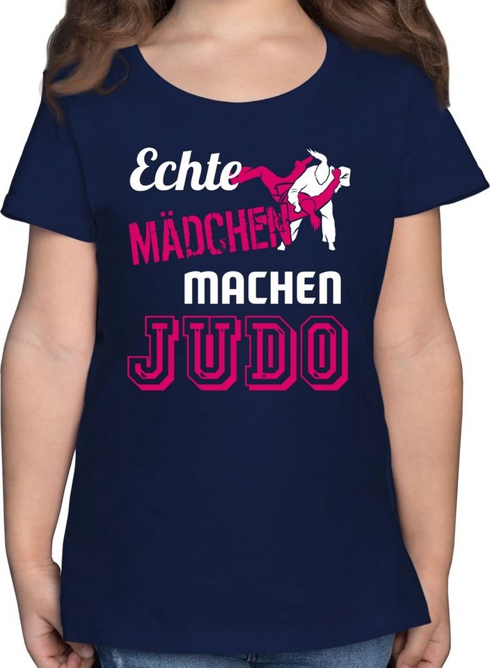 Shirtracer T-Shirt Echte Mädchen machen Judo Kinder Sport Kleidung von Shirtracer