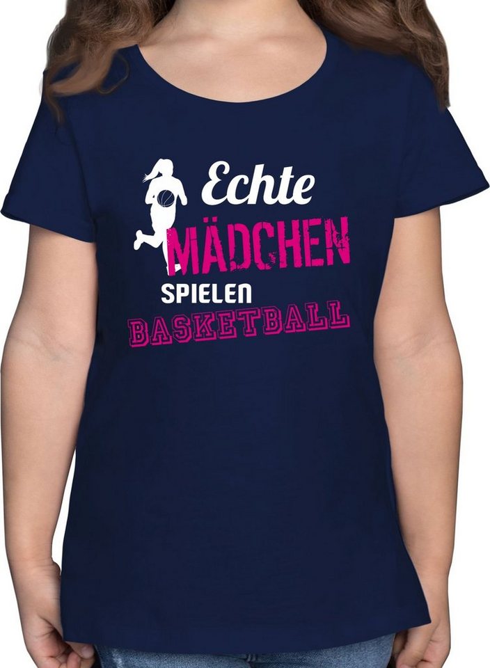 Shirtracer T-Shirt Echte Mädchen spielen Basketball Kinder Sport Kleidung Shirtracer T-Shirt Echte Mädchen spielen Basketball Kinder Sport Kleidung von Shirtracer