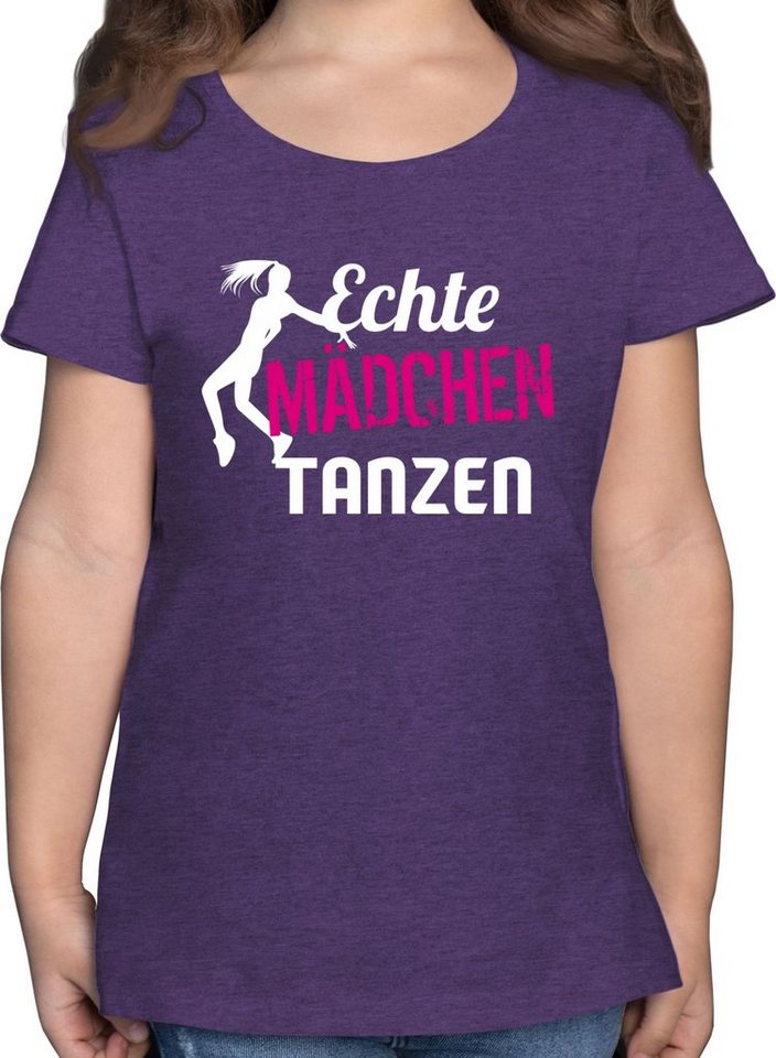 Shirtracer T-Shirt Echte Mädchen tanzen - Tänzerin Kinder Sport Kleidung Shirtracer T-Shirt Echte Mädchen tanzen - Tänzerin Kinder Sport Kleidung von Shirtracer