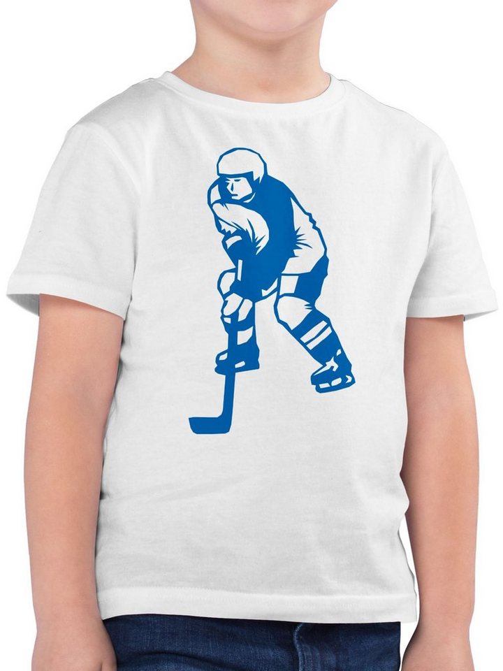 Shirtracer T-Shirt Eishockeyspieler blau (1-tlg) Kinder Sport Kleidung von Shirtracer