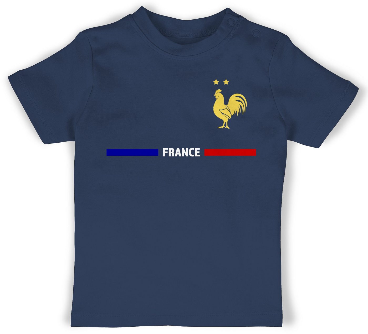 Shirtracer T-Shirt Frankreich Trikot Wappen, France mit Stolz, Französisches Fan-Motiv 2024 Fussball EM Fanartikel Baby Shirtracer T-Shirt Frankreich Trikot Wappen, France mit Stolz, Französisches Fan-Motiv 2024 Fussball EM Fanartikel Baby von Shirtracer