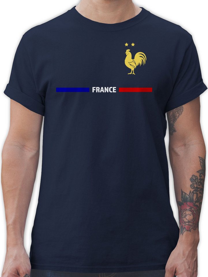 Shirtracer T-Shirt Frankreich Trikot Wappen, France mit Stolz, Französisches Fan-Motiv 2026 Fussball WM Fanartikel Shirtracer T-Shirt Frankreich Trikot Wappen, France mit Stolz, Französisches Fan-Motiv 2026 Fussball WM Fanartikel von Shirtracer