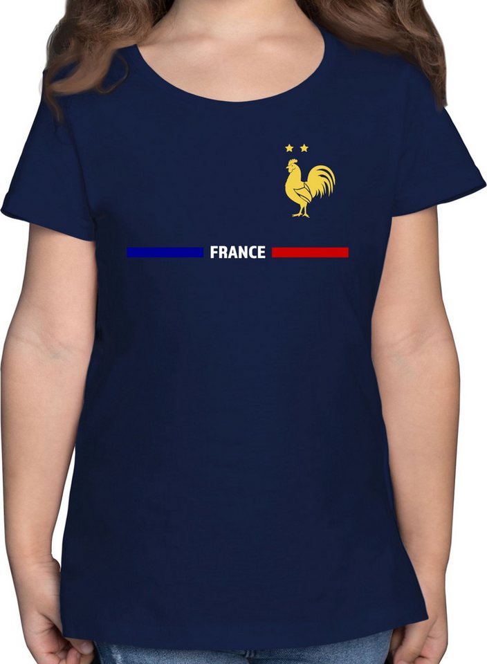 Shirtracer T-Shirt Frankreich Trikot Wappen, France mit Stolz, Französisches Fan-Motiv 2026 Fussball WM Fanartikel Shirtracer T-Shirt Frankreich Trikot Wappen, France mit Stolz, Französisches Fan-Motiv 2026 Fussball WM Fanartikel von Shirtracer