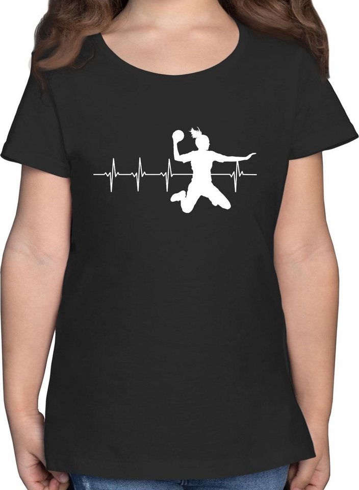 Shirtracer T-Shirt Handball Herzschlag für Damen Kinder Sport Kleidung von Shirtracer