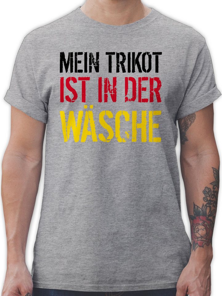 Shirtracer T-Shirt Mein Trikot ist in der Wäsche, Deutschland Germany 2026 Fussball WM Fanartikel Shirtracer T-Shirt Mein Trikot ist in der Wäsche, Deutschland Germany 2026 Fussball WM Fanartikel von Shirtracer