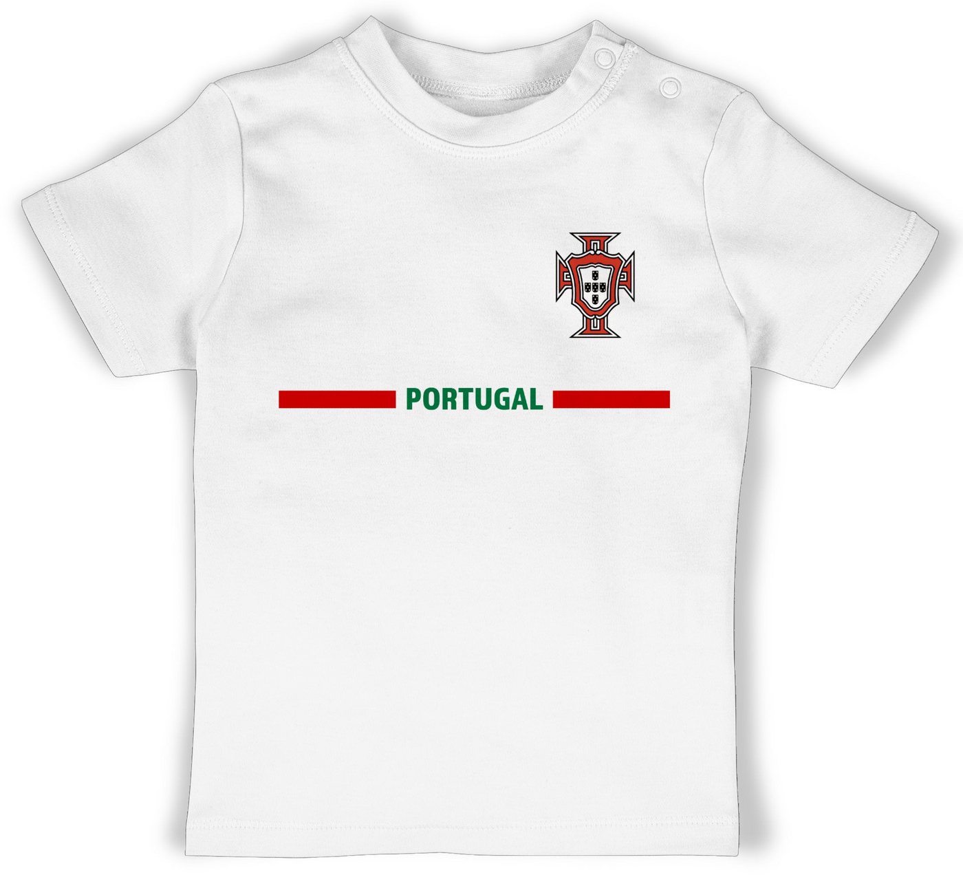 Shirtracer T-Shirt Portugal Trikot Wappen, Portugiesisches Fan-Motiv 2024 Fussball EM Fanartikel Baby von Shirtracer