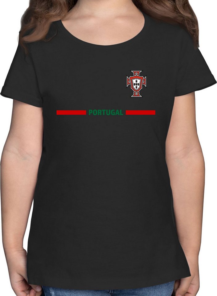 Shirtracer T-Shirt Portugal Trikot Wappen, Portugiesisches Fan-Motiv 2024 Fussball EM Fanartikel von Shirtracer