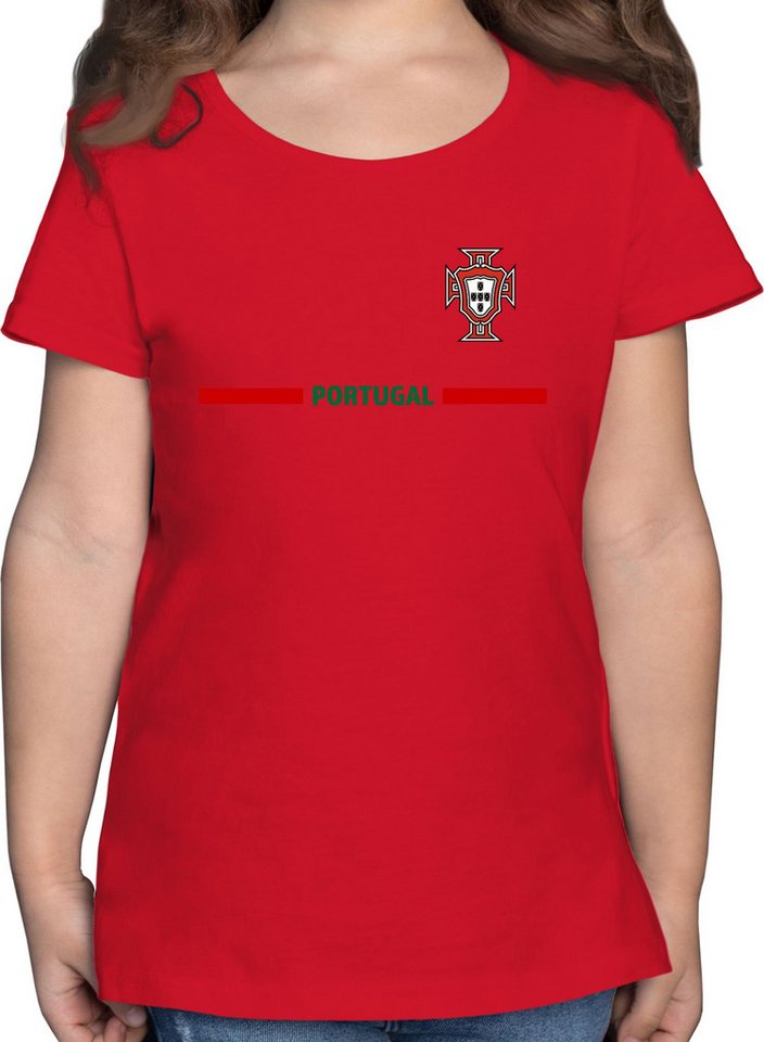 Shirtracer T-Shirt Portugal Trikot Wappen, Portugiesisches Fan-Motiv 2026 Fussball WM Fanartikel Shirtracer T-Shirt Portugal Trikot Wappen, Portugiesisches Fan-Motiv 2026 Fussball WM Fanartikel von Shirtracer