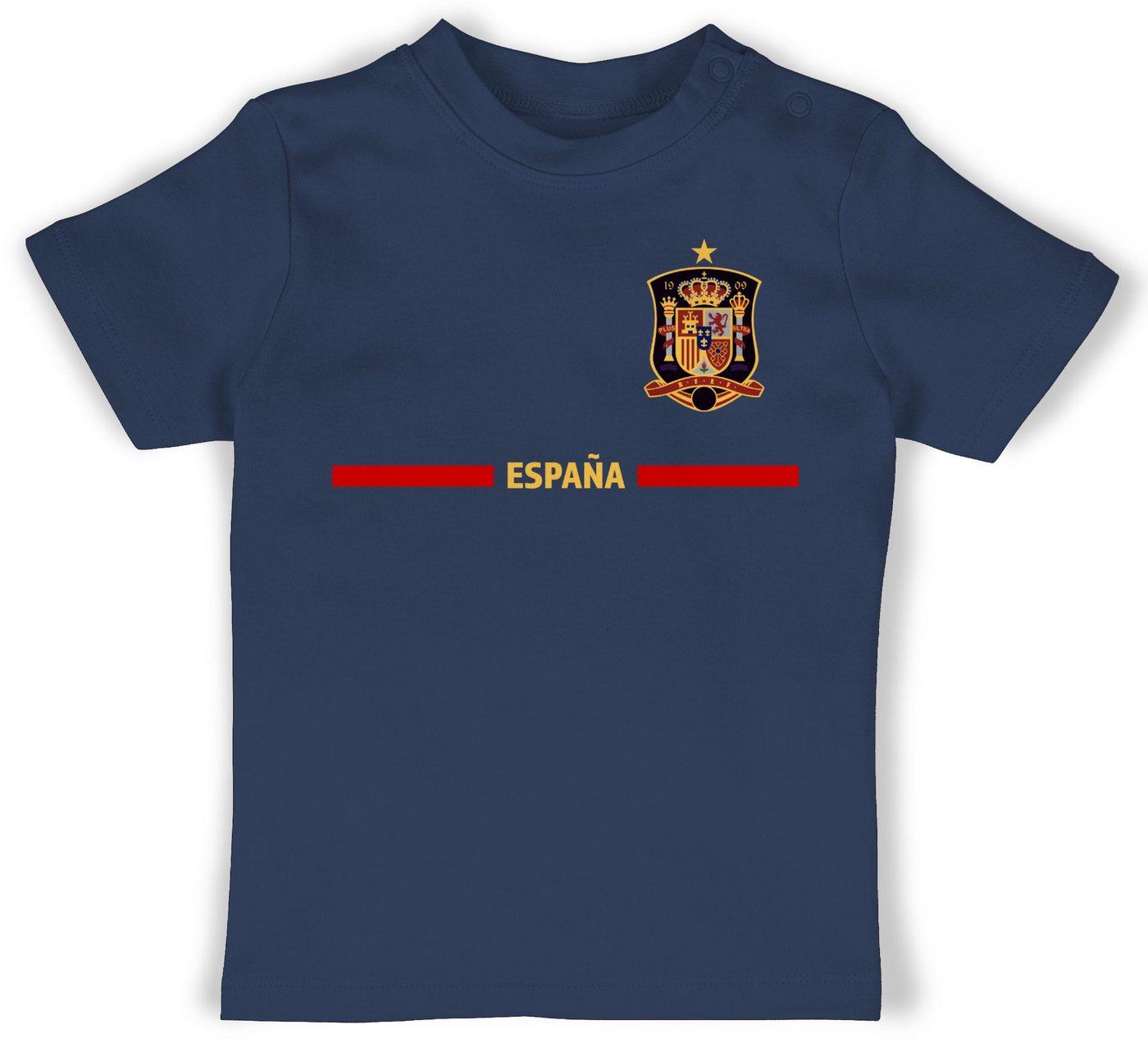 Shirtracer T-Shirt Spanisches Trikot Wappen, España mit Stolz, Spanien Fan-Motiv 2024 Fussball EM Fanartikel Baby von Shirtracer