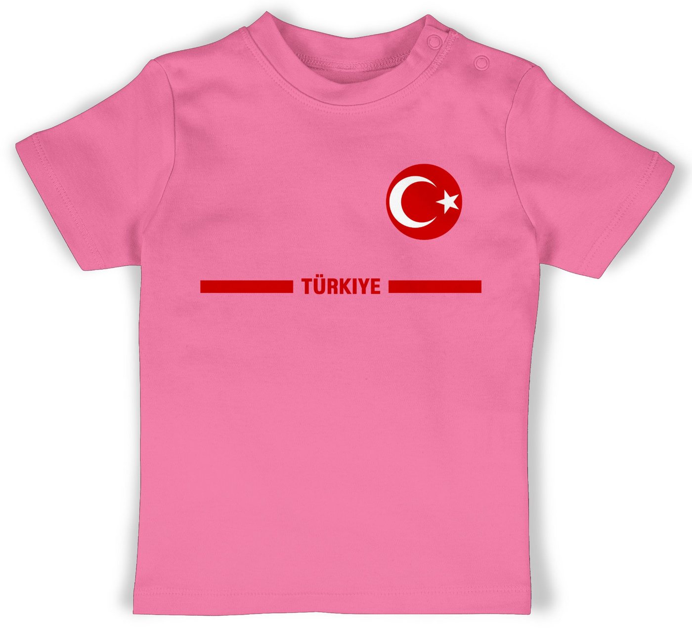 Shirtracer T-Shirt Türkei Trikot Wappen, Türkiye mit Stolz, Türkisches Fan-Motiv 2026 Fussball WM Fanartikel Baby Shirtracer T-Shirt Türkei Trikot Wappen, Türkiye mit Stolz, Türkisches Fan-Motiv 2026 Fussball WM Fanartikel Baby von Shirtracer