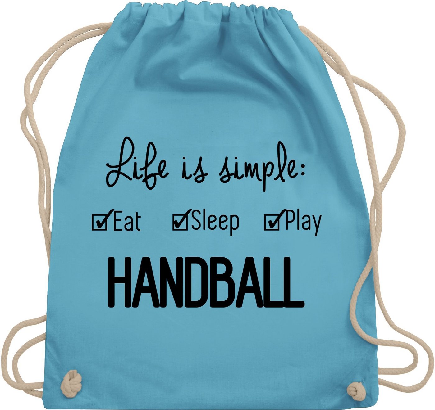 Shirtracer Turnbeutel Life is simple Handball, Handball WM 2023 Trikot Ersatz von Shirtracer