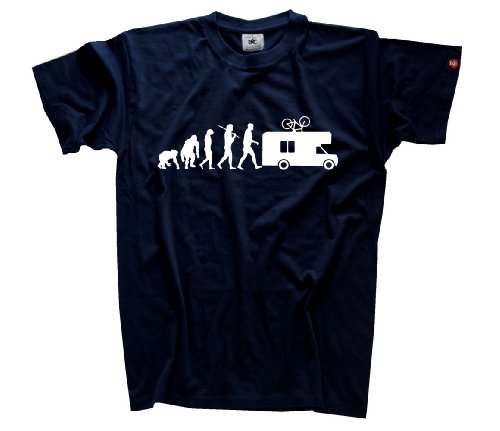 Shirtzshop Erwachsene T-Shirt Original Evolution Caravan Camper, Navy, L, ss-shop-ev2_carav-t Shirtzshop Erwachsene T-Shirt Original Evolution Caravan Camper, Navy, L, ss-shop-ev2_carav-t von Shirtzshop