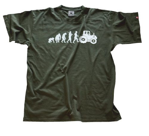 Shirtzshop Erwachsene T-Shirt Original Traktorist Evolution, Olive, M, sshop-evo_Trekker-t Shirtzshop Erwachsene T-Shirt Original Traktorist Evolution, Olive, M, sshop-evo_Trekker-t von Shirtzshop