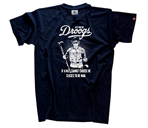 Shirtzshop Herren Alex and The Droogs Film T-Shirt, Navy, L von Shirtzshop