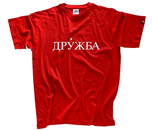 Shirtzshop Herren Druschba-Freundschaft-Russland Russisch T-Shirt XXL, Rot Shirtzshop Herren Druschba-Freundschaft-Russland Russisch T-Shirt XXL, Rot von Shirtzshop