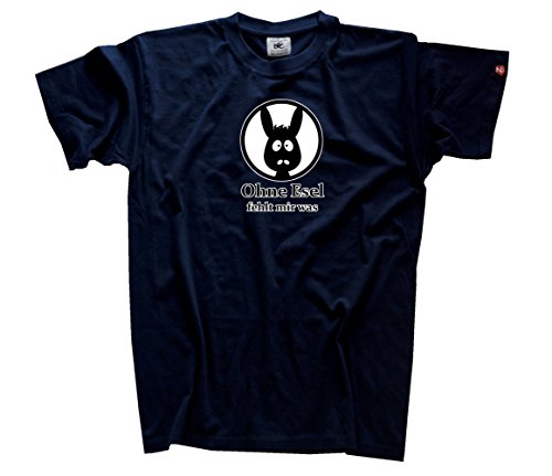 Shirtzshop Herren Ohne Esel fehlt Mir was T-Shirt, Navy, XL Shirtzshop Herren Ohne Esel fehlt Mir was T-Shirt, Navy, XL von Shirtzshop