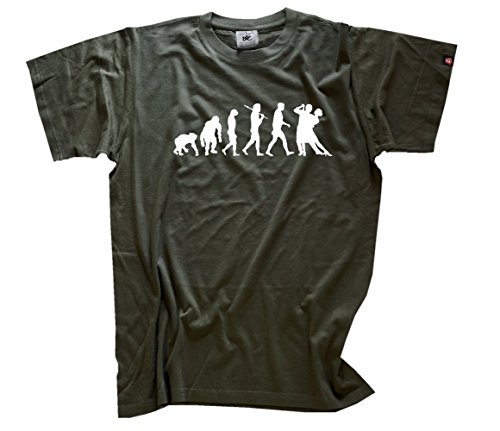 Shirtzshop Herren Paartanzen Tanzpaar Tanzen Turniertanzen Evolution T-Shirt, Olive, XXL Shirtzshop Herren Paartanzen Tanzpaar Tanzen Turniertanzen Evolution T-Shirt, Olive, XXL von Shirtzshop